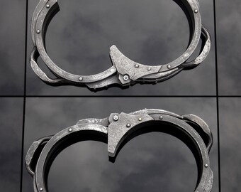 Vertebra- metal BDSM shackle / Restraint bondage equipment / Dungeon kinky stuff / Industrial goth / Slave neck collar /