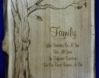 Wedding Gift For Couple ~ Wedding Gift For Parents ~ Family Tree ~ Family Sign ~ Live Edge Sign ~ Christmas Gift For Family ~ Family Gifts ~