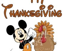 Popular items for mickey thanksgiving on Etsy