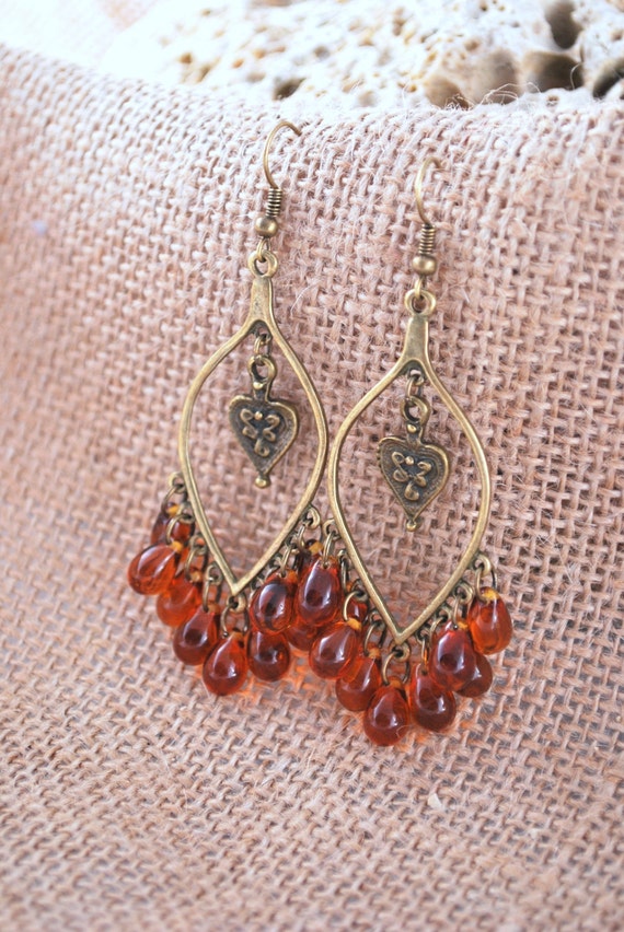Flamenco earrings gypsy style jewelry music festival by Estibela