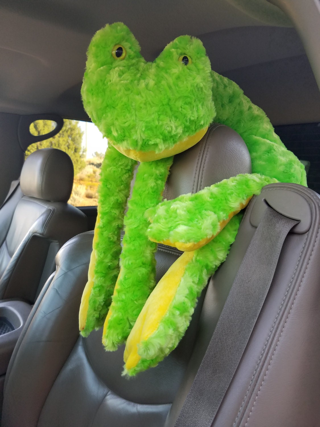 plush frog pillow