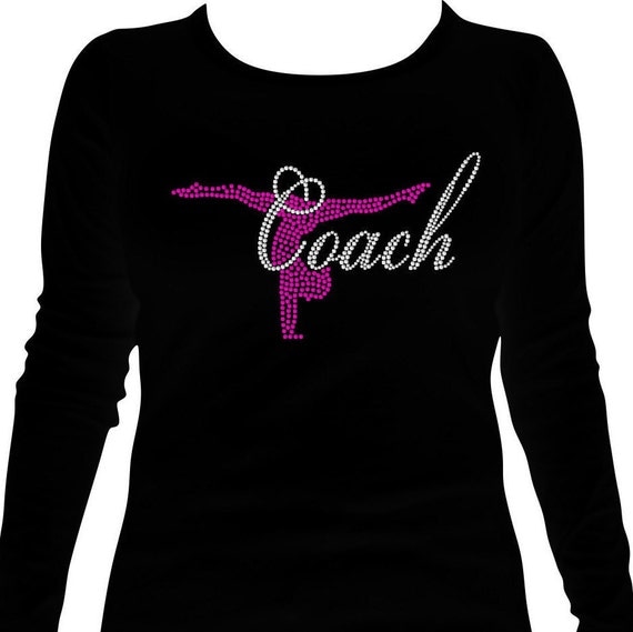 Gymnastics Coach Rhinestone Gymnastics Coach Shirt by WizardMadeIt