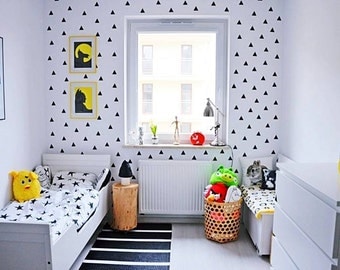 Triangle wall decal, Triangles Pattern, Triangles nursery decals, geometric wall decal, triangle wall stickers, wall decal nursery #031