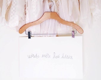 Write More Love Letters - Watercolour Hand-lettered Print