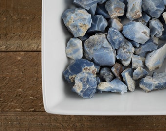 10g BLUE OPAL Rough from Mexico - Natural Opal Ring, Blue Opal Necklace, Blue Opal Ring, Blue Opal Earrings, Blue Opal Jewelry Making E0054