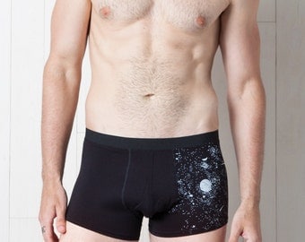 Glow-in-the-Dark Solar System Men's Trunks Underwear