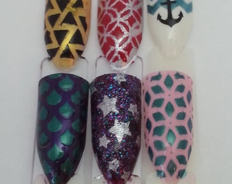 nail stencils etsy