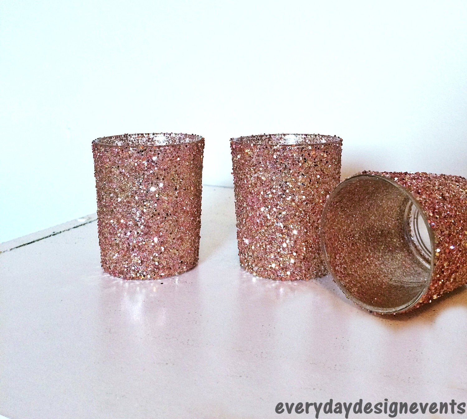 24 rose gold votive candle holders votive by EverydayDesignEvents