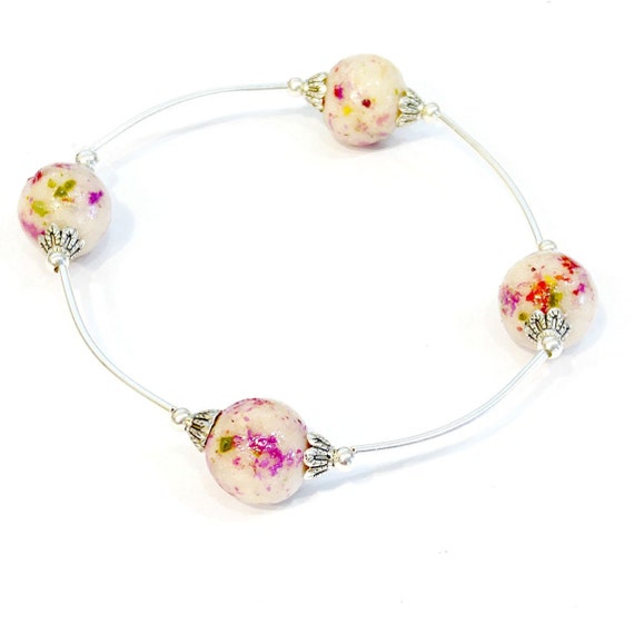 Memorial Beads Using Dried Flowers