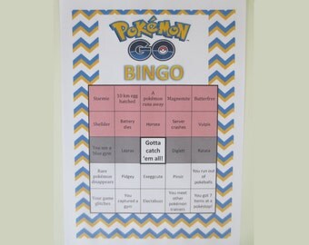 Pokémon GO bingo instant download printable game