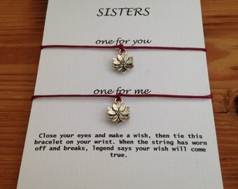 Sisters Wish Bracelets, Sisters Love, Sisters Gift, Wish Bracelet, Friendship Gift, Inspirational Gift, Sorority sisters, Gifts for her