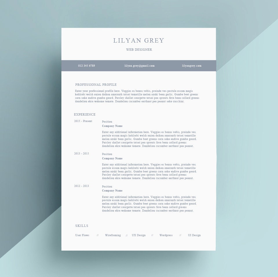 cover letter and best cv template free download word