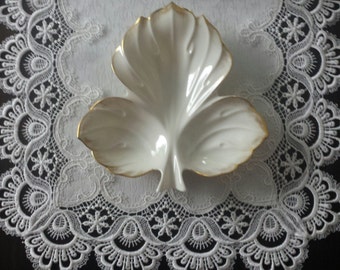 CLEARANCE Vintage LENOX ELEGANT Leaf Dish, Lenox Candy Dish, Lenox Trinket Dish, Lenox Jewelry Dish, Lenox Serving Tray