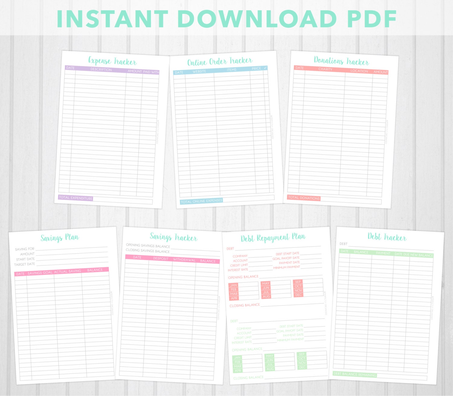 A5 Budget & Finance Printable Monthly Budget Expense