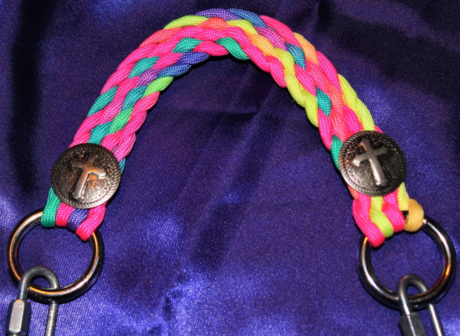 Tye Die Goat Show Collar With Cross Conchos