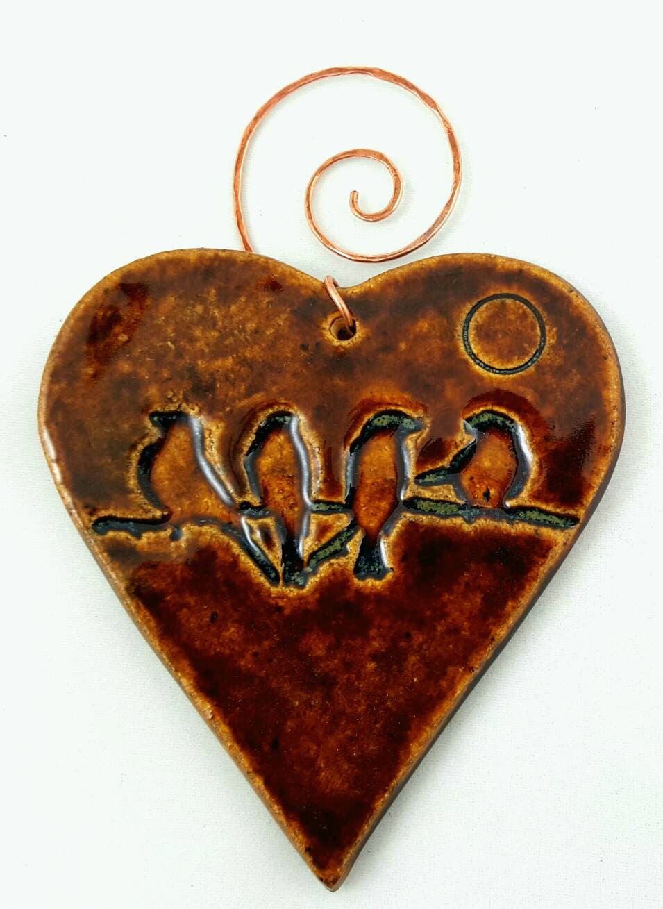 Wall heart ceramic heart ornament ceramic hearts wall