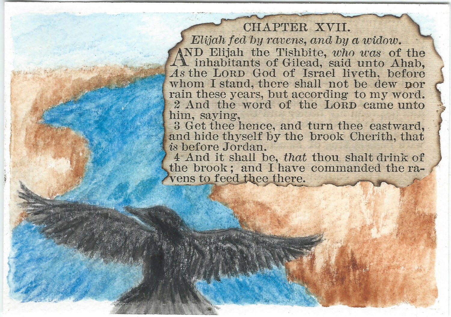 Elijah Fed by Ravens by EBrooksArts on Etsy