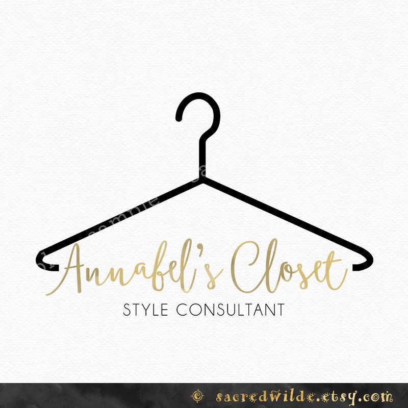 Hanger Logo Design Stylist Logo Fashion Logo Black and