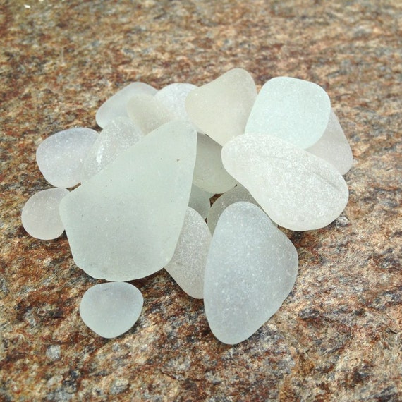Bulk Sea Glass White Sea Glass Clear Sea Glass Genuine Sea