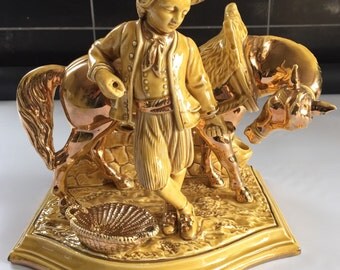 Rare Eichwald Man With Horse Cigar Holder And Match Striker