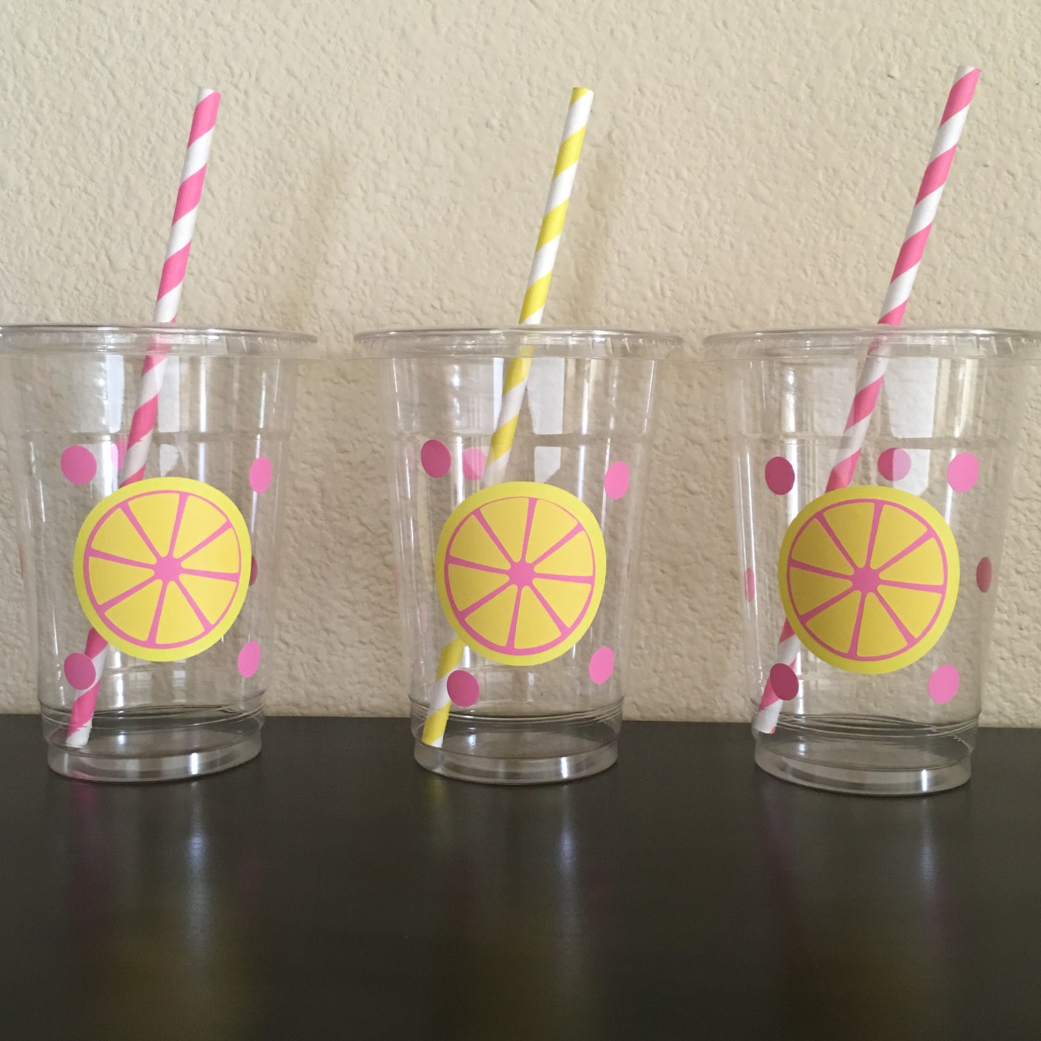 Pink lemonade party cups