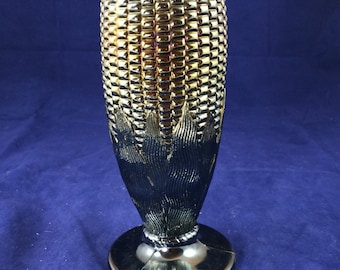 Scarce, Hard-To-Find, Desirable, Antique (c. 1911-1912), Northwood, Black Amethyst (unmarked), Corn Vase with Stalk Base, Excellent Cond!