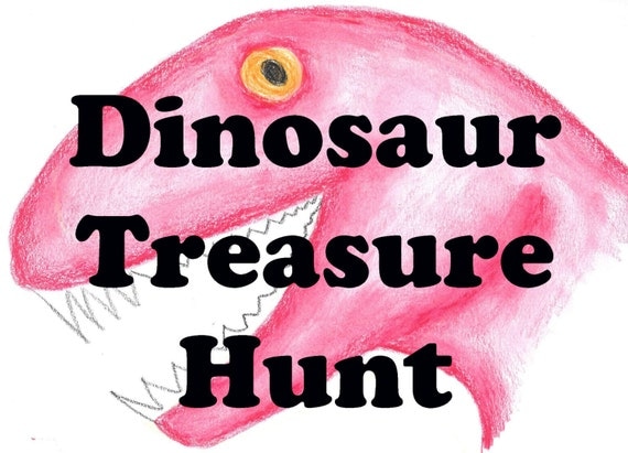 PRINTABLE Dinosaur Treasure Hunt, Kids Scavenger Hunt, Educational Game, Treasure Game, Dino Hunt, Party Games, Kids Party, Dinosaur Game