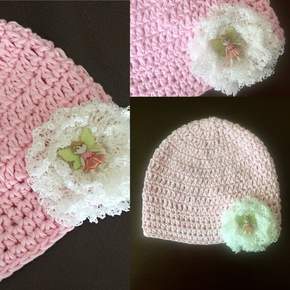 Flower Baby Hat All Sizes Baby Girl Hat Baby Beanie Hat