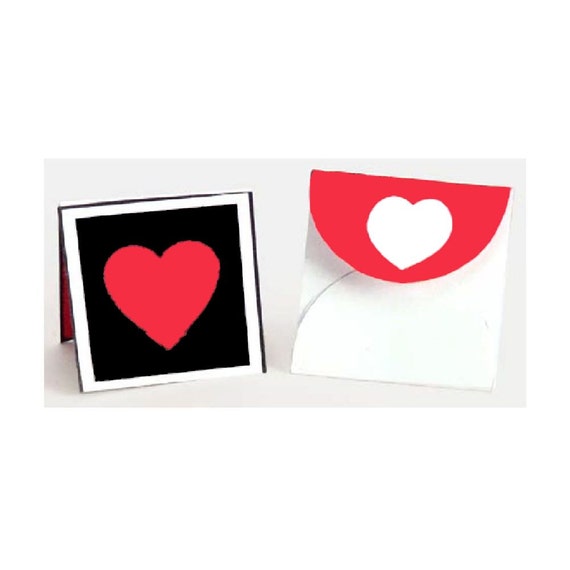 mini love card with envelope template love you heart printable