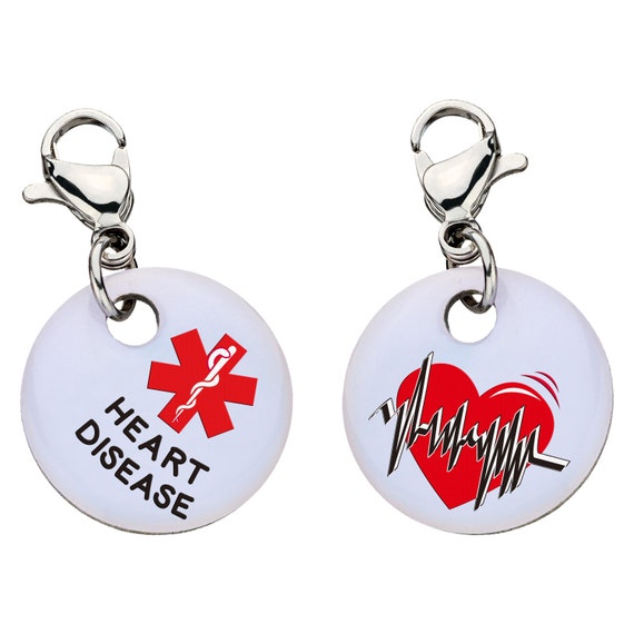 Heart Disease Medical Alert Bracelet Charm Large 95