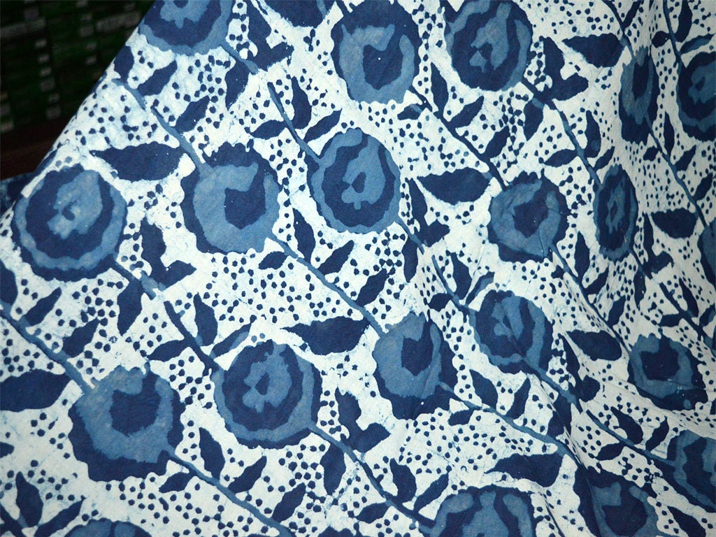 Indigo Blue Cotton Fabric Indigo Cotton Fabric Vegetable