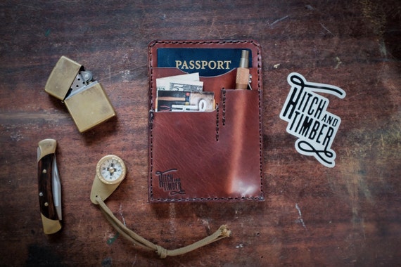 Leather Travel Caddy 2.0 Passport Wallet Travel Wallet by ...