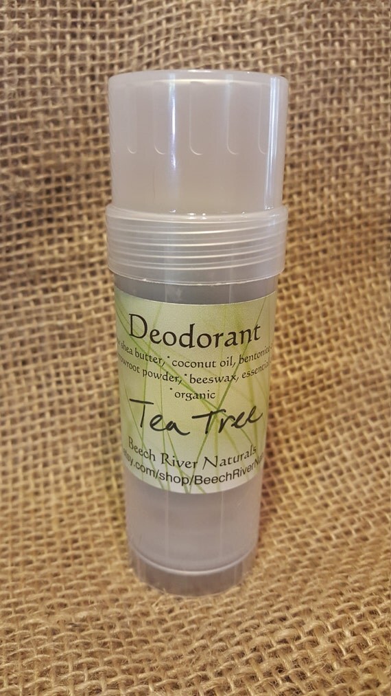 Organic deodorant tea tree deodorant by BeechRiverNaturals on Etsy