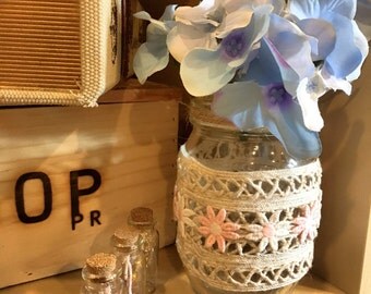 Rustic Wedding Decorations Mason Jar Set of 6 Rustic Wedding Decor Country Wedding Reception Rustic Decorations Burlap Wedding Bridal Shower