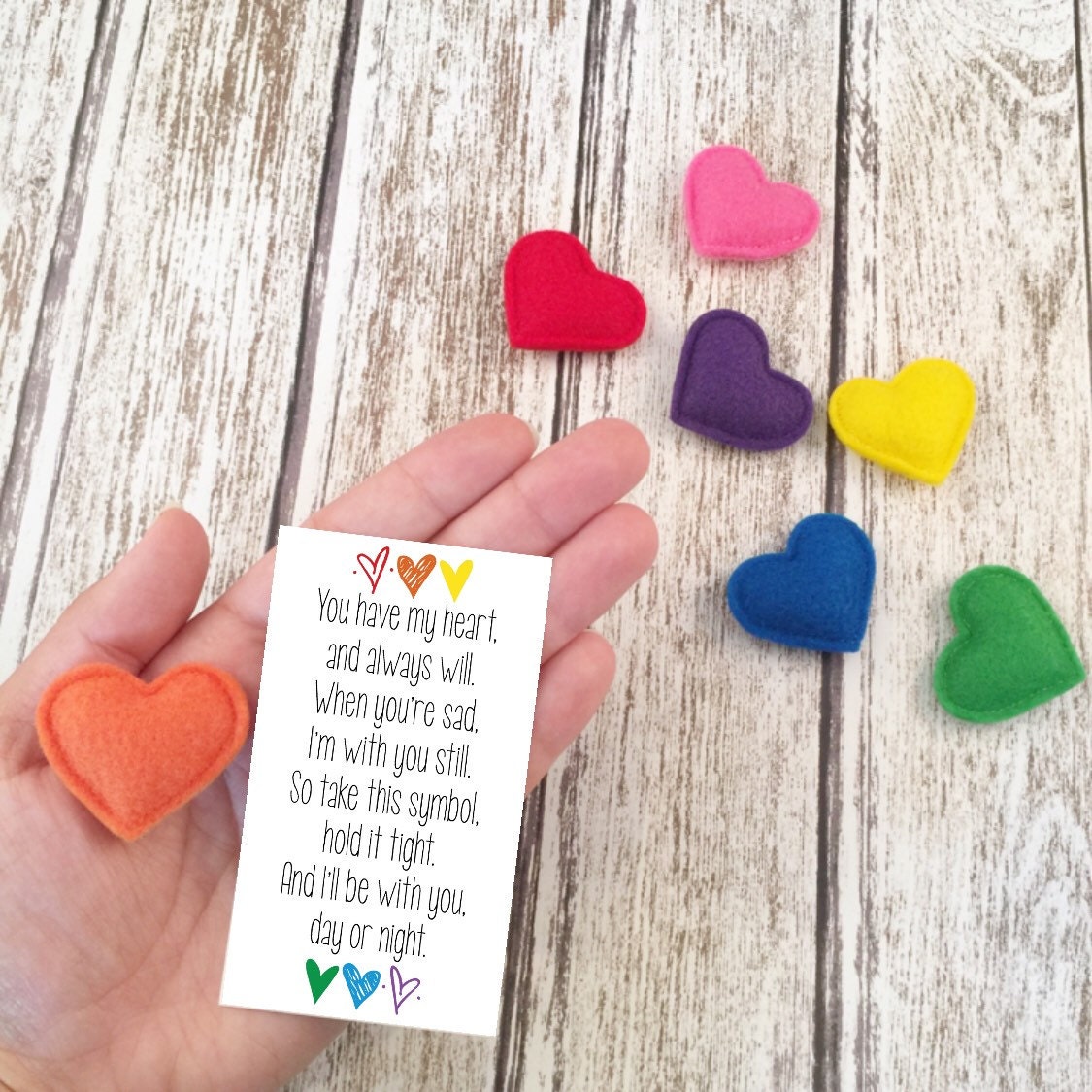 Cuddle Hearts SAD Keepsake Poem Symbol Gift Present