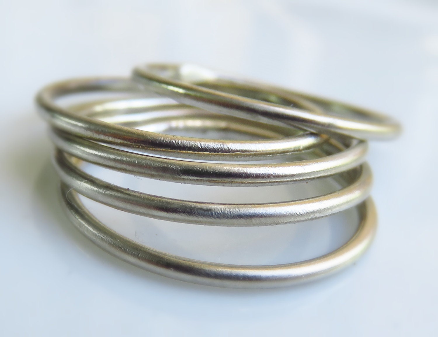 Sterling Silver stacking ring set of 5 / Sterling Silver Stack