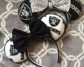 Oakland Raiders Inspired Mouse Ears (white or black)