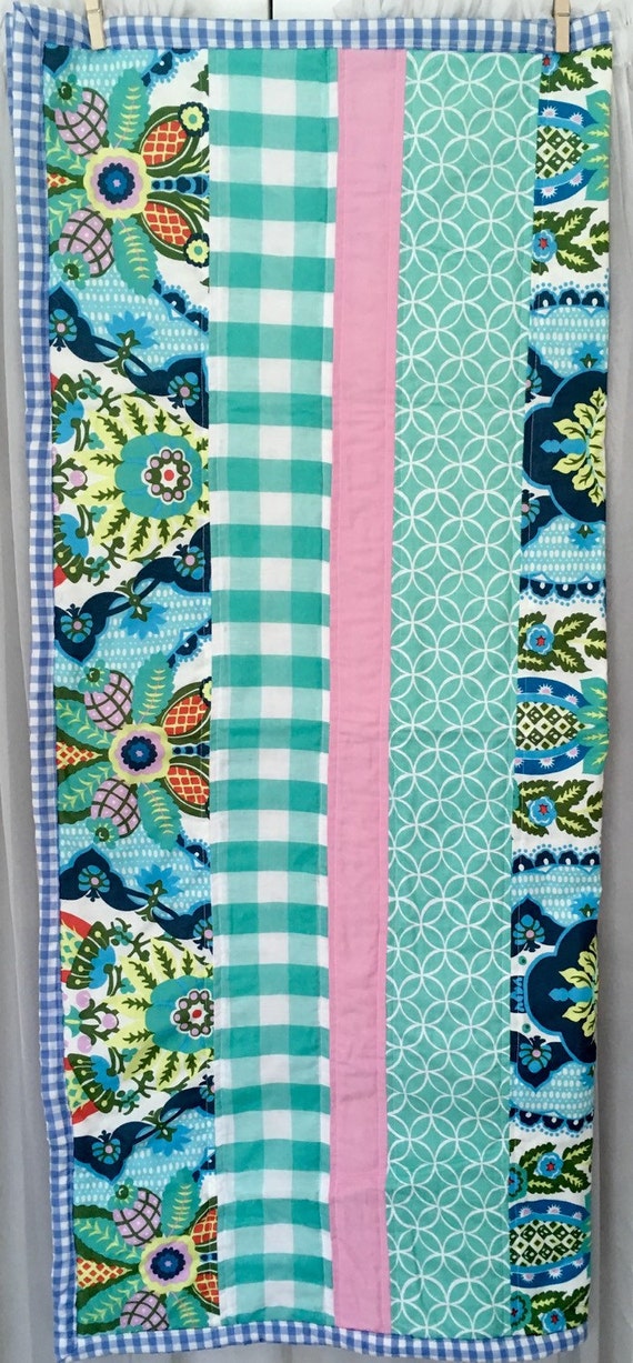 FREE SHIPPING Gingham and Floral Quilt by BudandBlume on Etsy