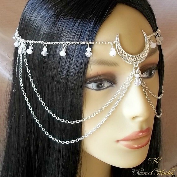 Face Chain Head Chain Reversible Moon Headdress Circlet