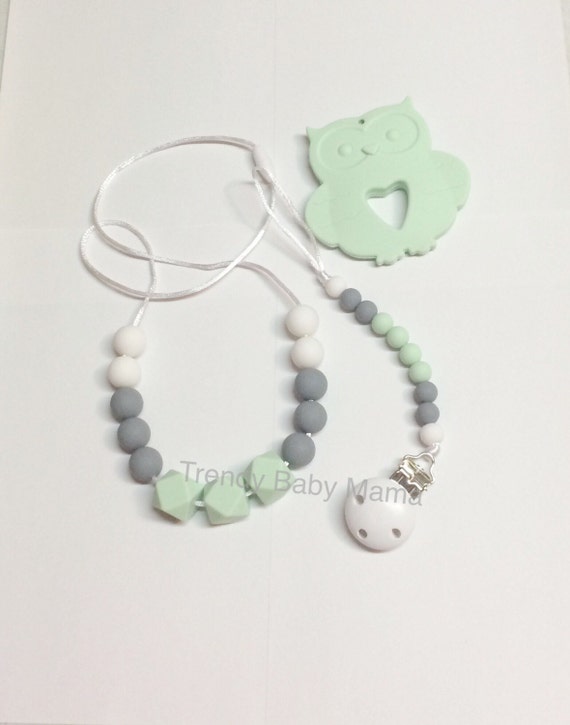 Silicone Teething Baby Kit Set Necklace Teether by TrendyBabyMama