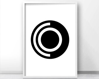 Geometric Art Print, Printable Art, Black And White Wall Art, Digital Download Art, Modern Art Print, Digital Art, Monochrome Home Decor