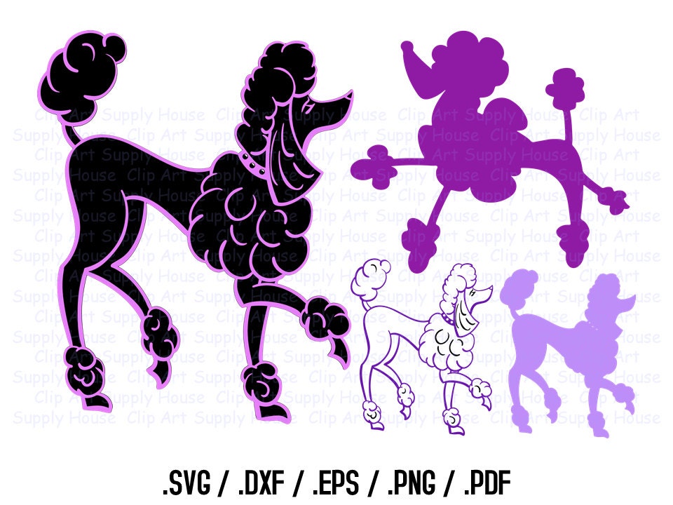 Download French Poodle SVG Clipart Files Use With Silhouette Software