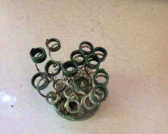 Unique Industrial Look Vintage Flower Frog