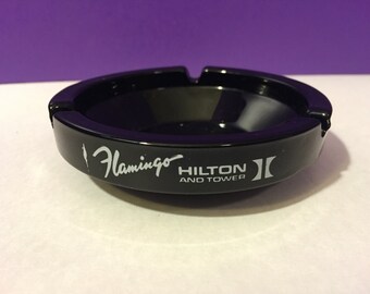 Vintage 1980's Ashtray Las Vegas Flamingo Hilton and Tower