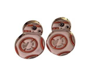 Star Wars BB8 Droid Enamel Metal Cufflinks (2) Costume Accessory