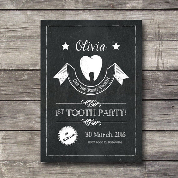 First Tooth Party Invitations 7