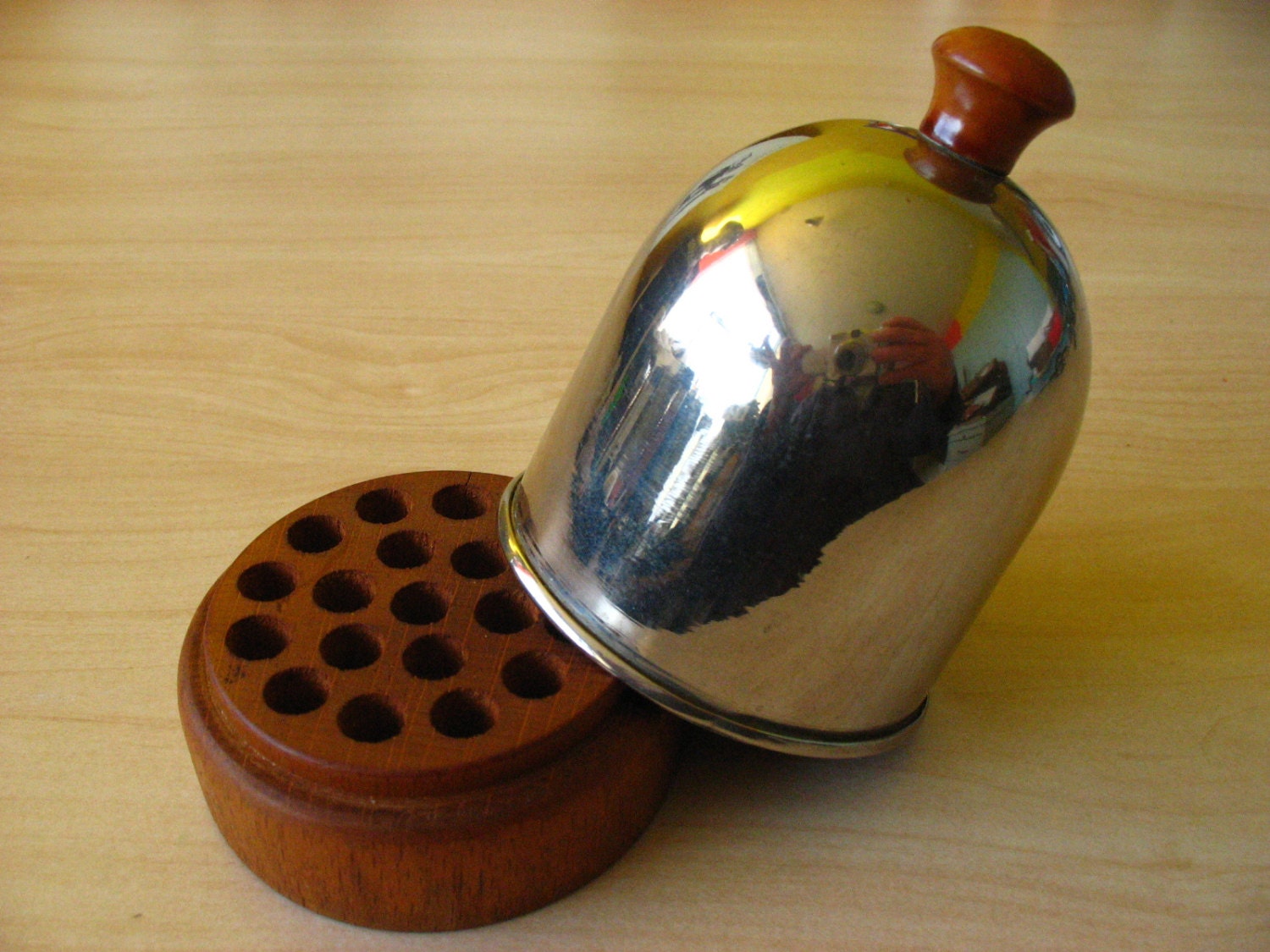 Vintage Chromed Cigarette Table Dispenser.