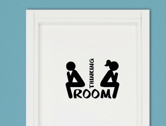 Stickers decal TOILET Thinking roomWomen