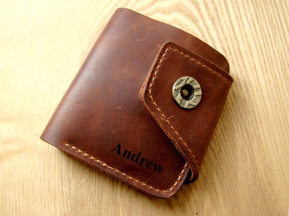 Wallet PERSONALIZED Men&#39;s Leather Wallet by LeatherCentury on Etsy