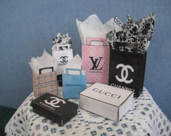 Barbie Doll Accessories, Barbie Shopping Bags and Boxes
